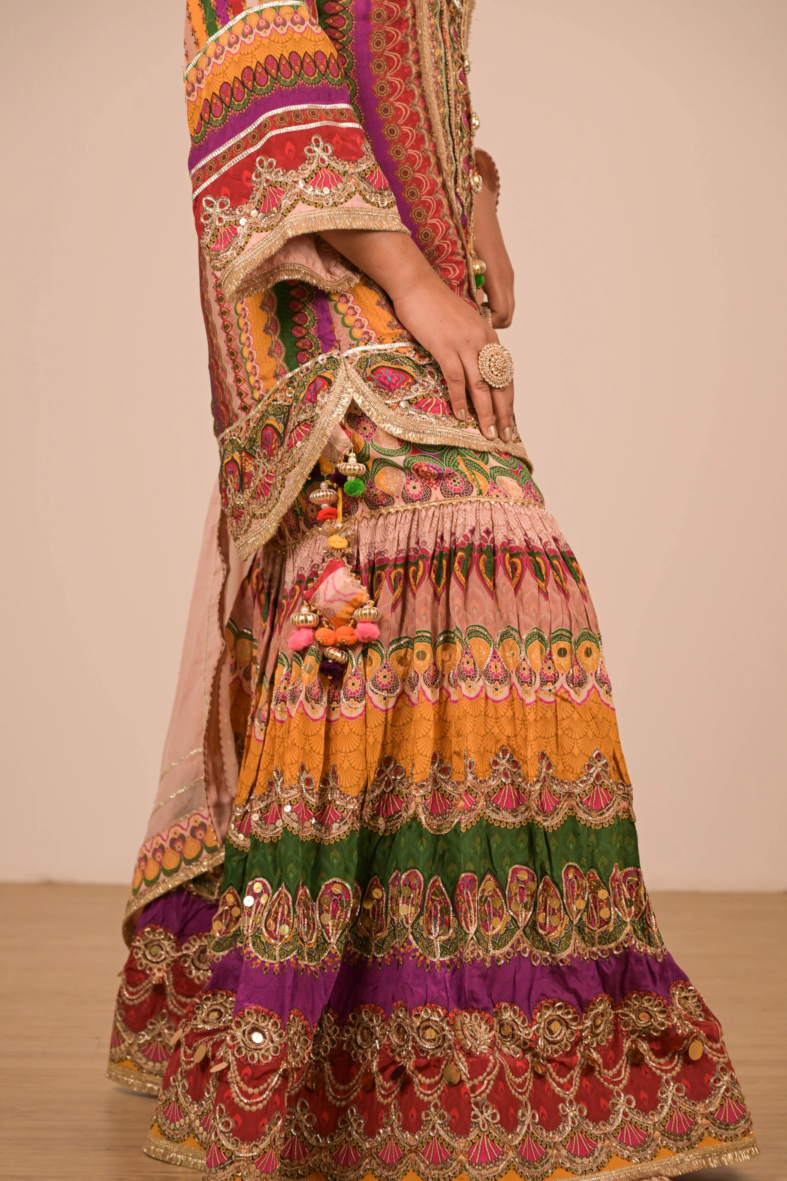 Multi Shade Printed Sharara Set - Image 4