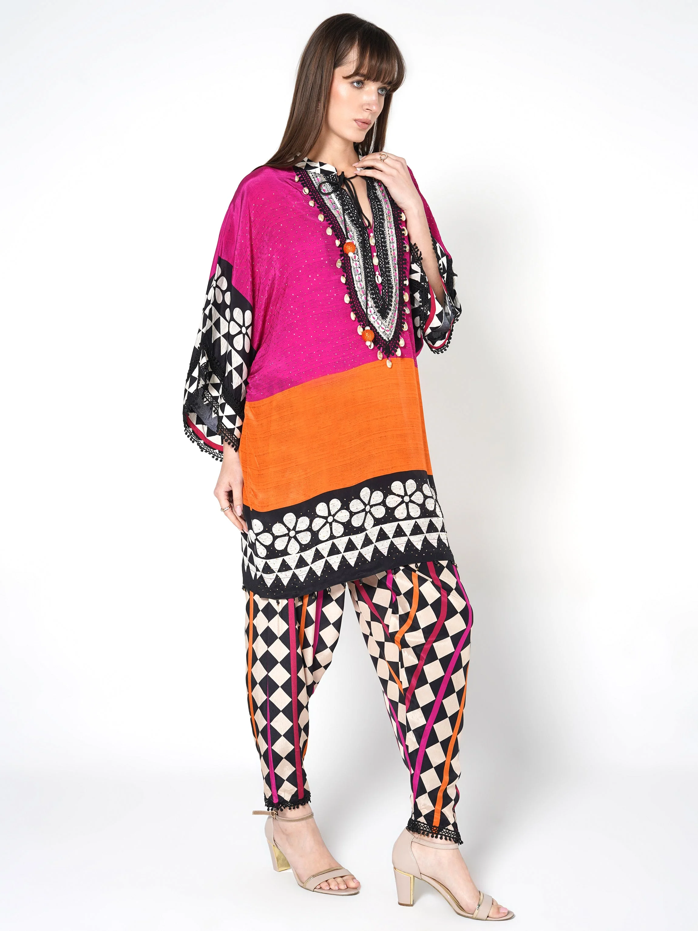 Multicolor Printed Crepe Silk Co-Ord Set - Image 5
