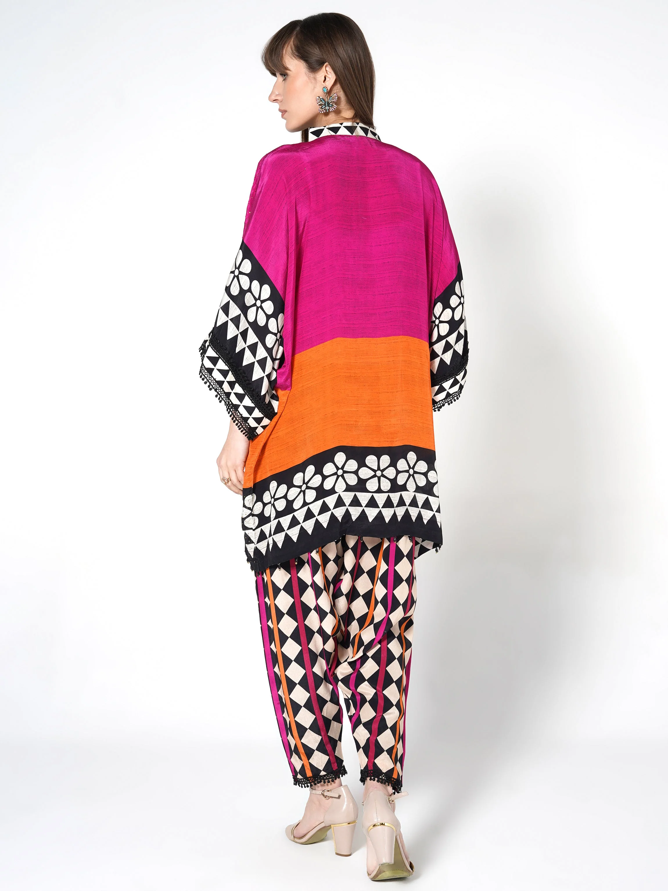 Multicolor Printed Crepe Silk Co-Ord Set - Image 6