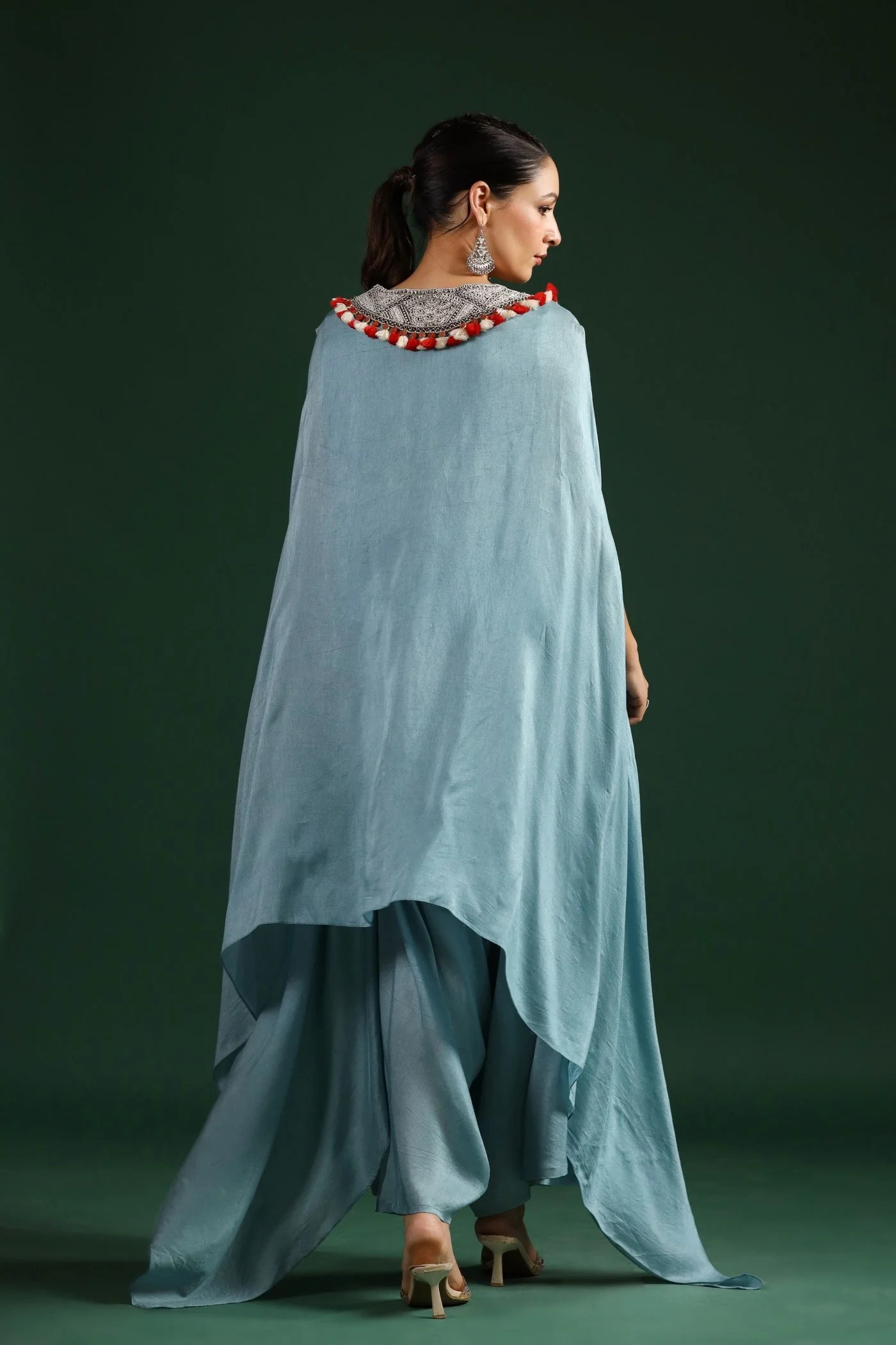 Mystic Blue Embellished Palazzo Set - Image 6