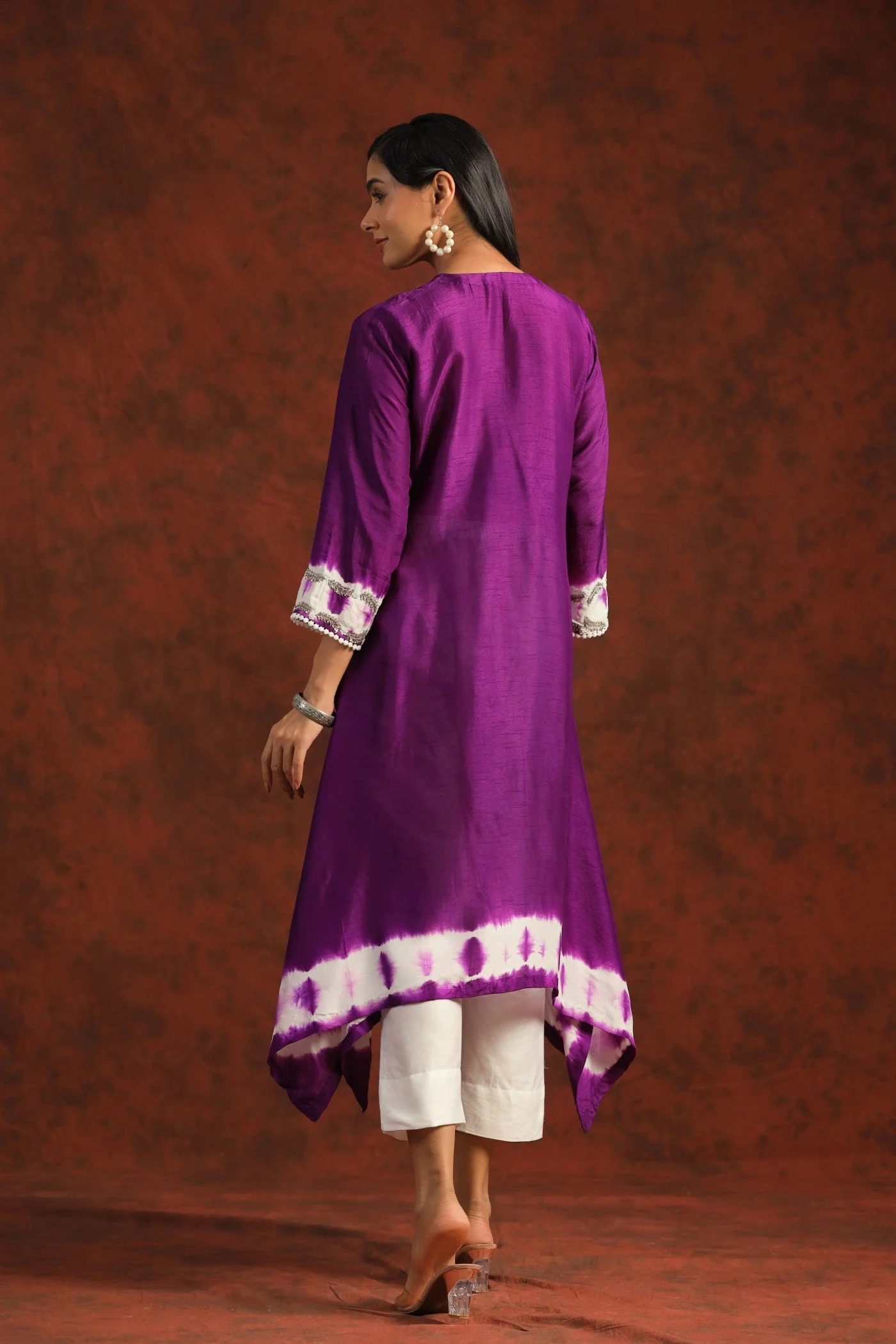 Pastel Tie-dyed Embellished Tunic with pants - Image 6
