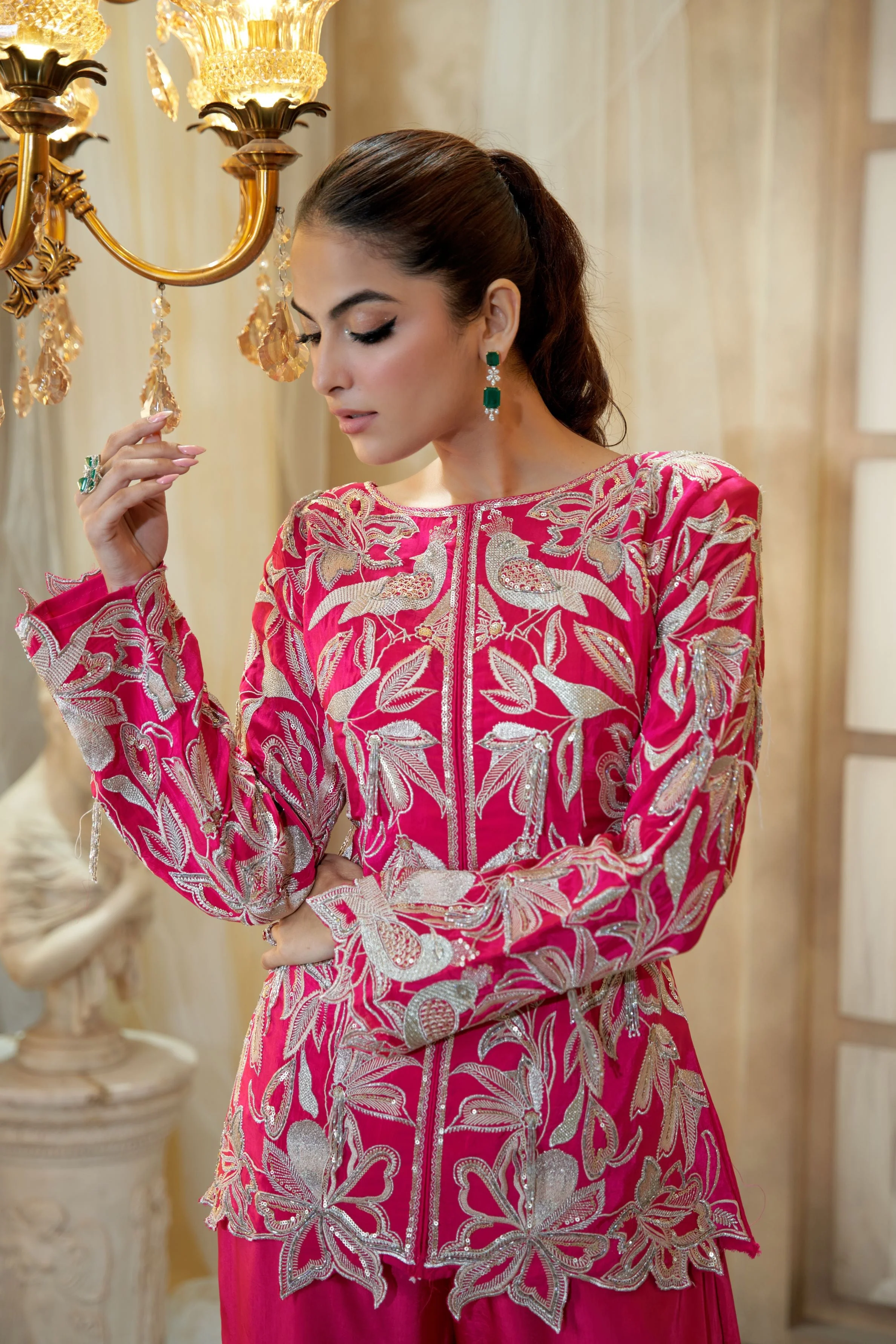 Pink Embroidered Co-Ord Set - Image 2