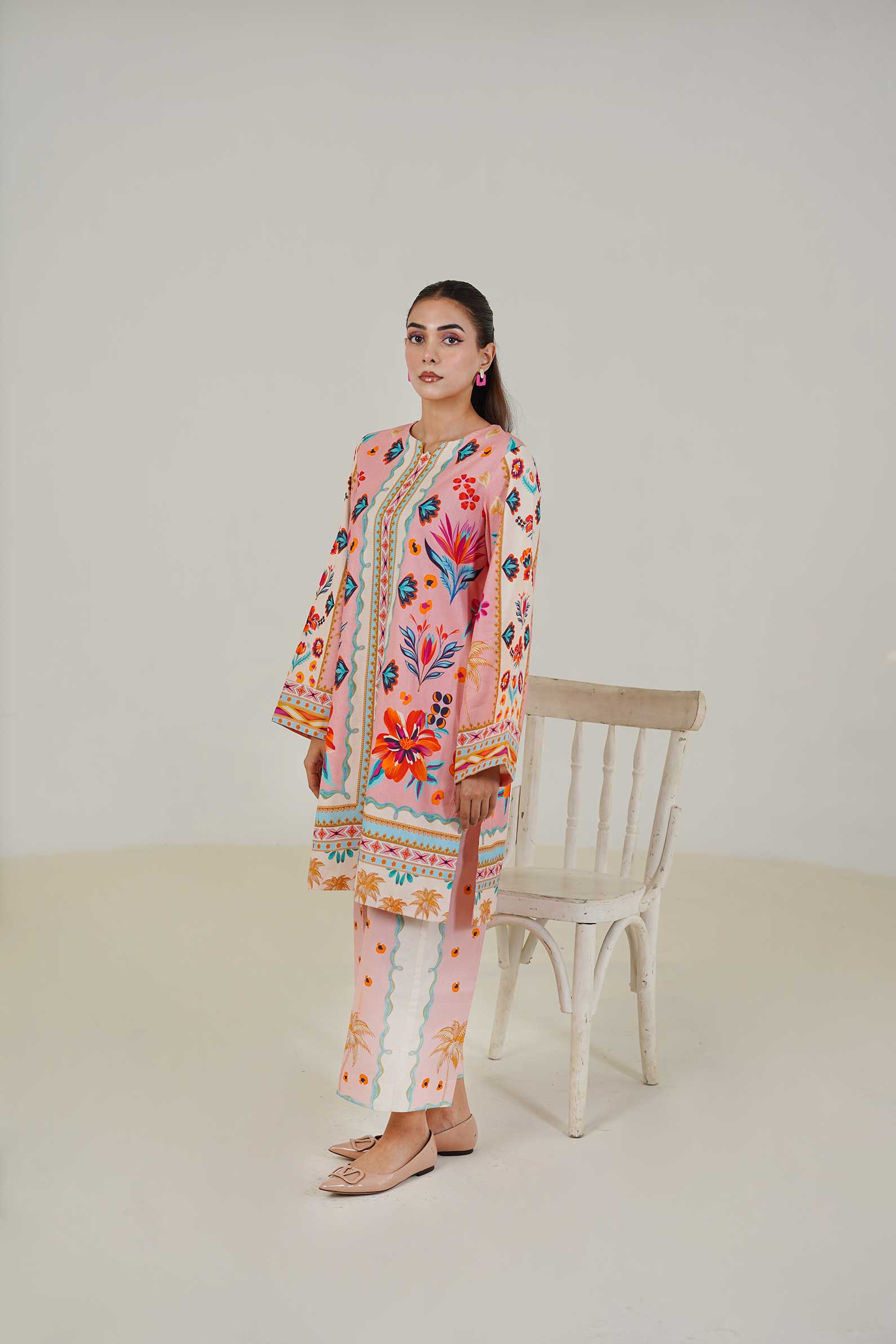 Pink Beauty Soft Muslin Silk Co-Ord Set - Image 4