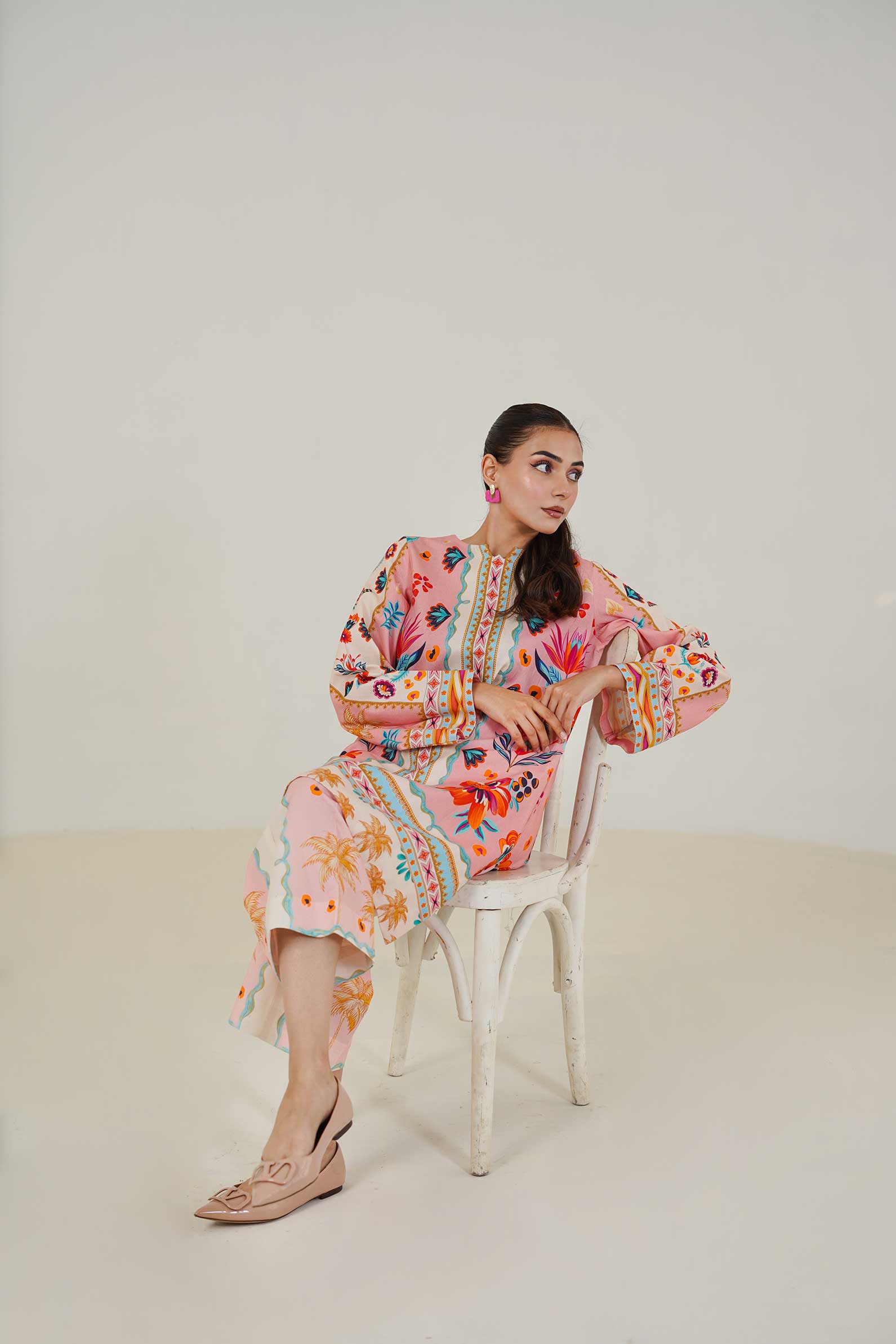 Pink Beauty Soft Muslin Silk Co-Ord Set - Image 5