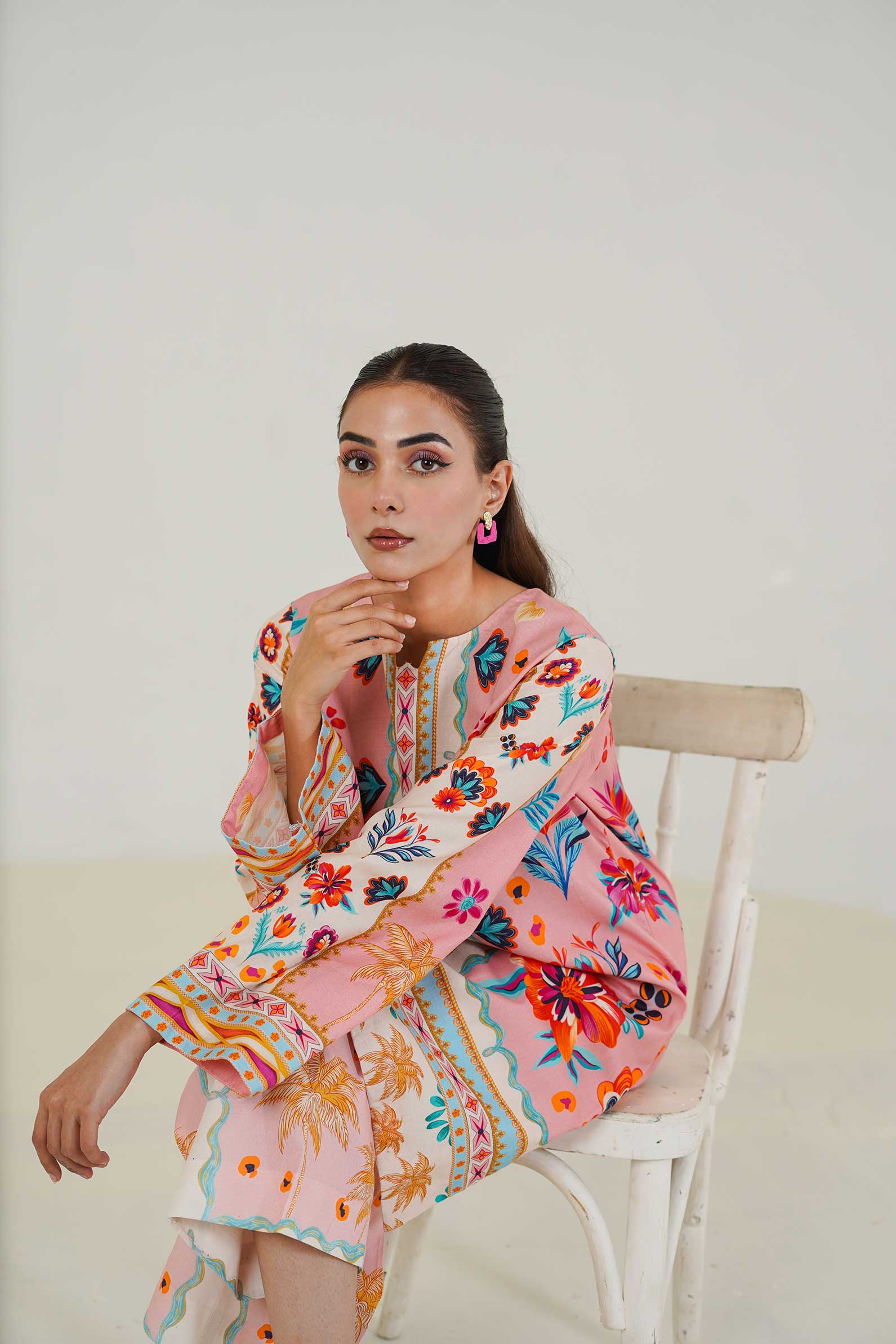 Pink Beauty Soft Muslin Silk Co-Ord Set - Image 6