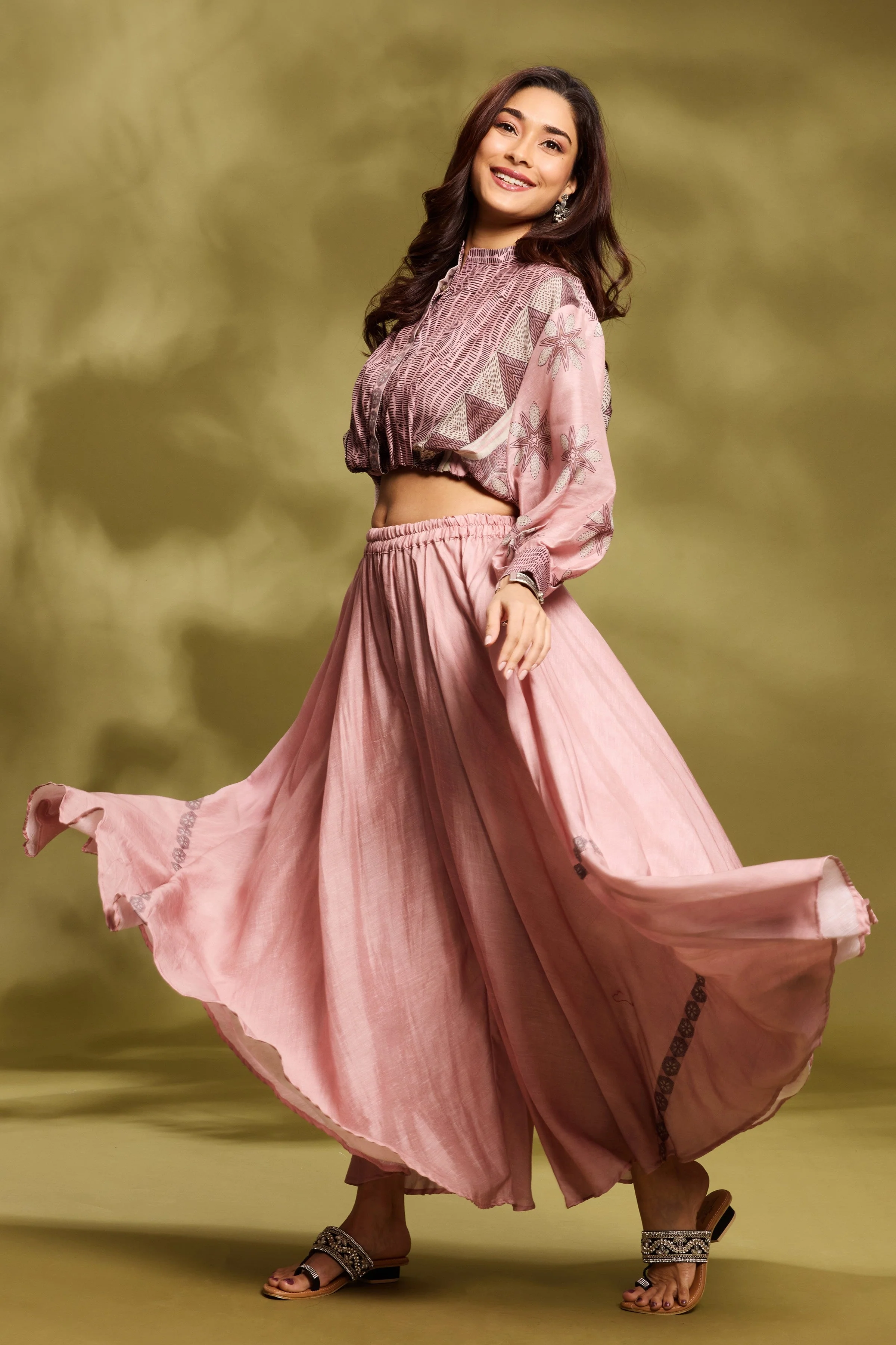 Pink Ethnic Co-Ord Set - Image 3