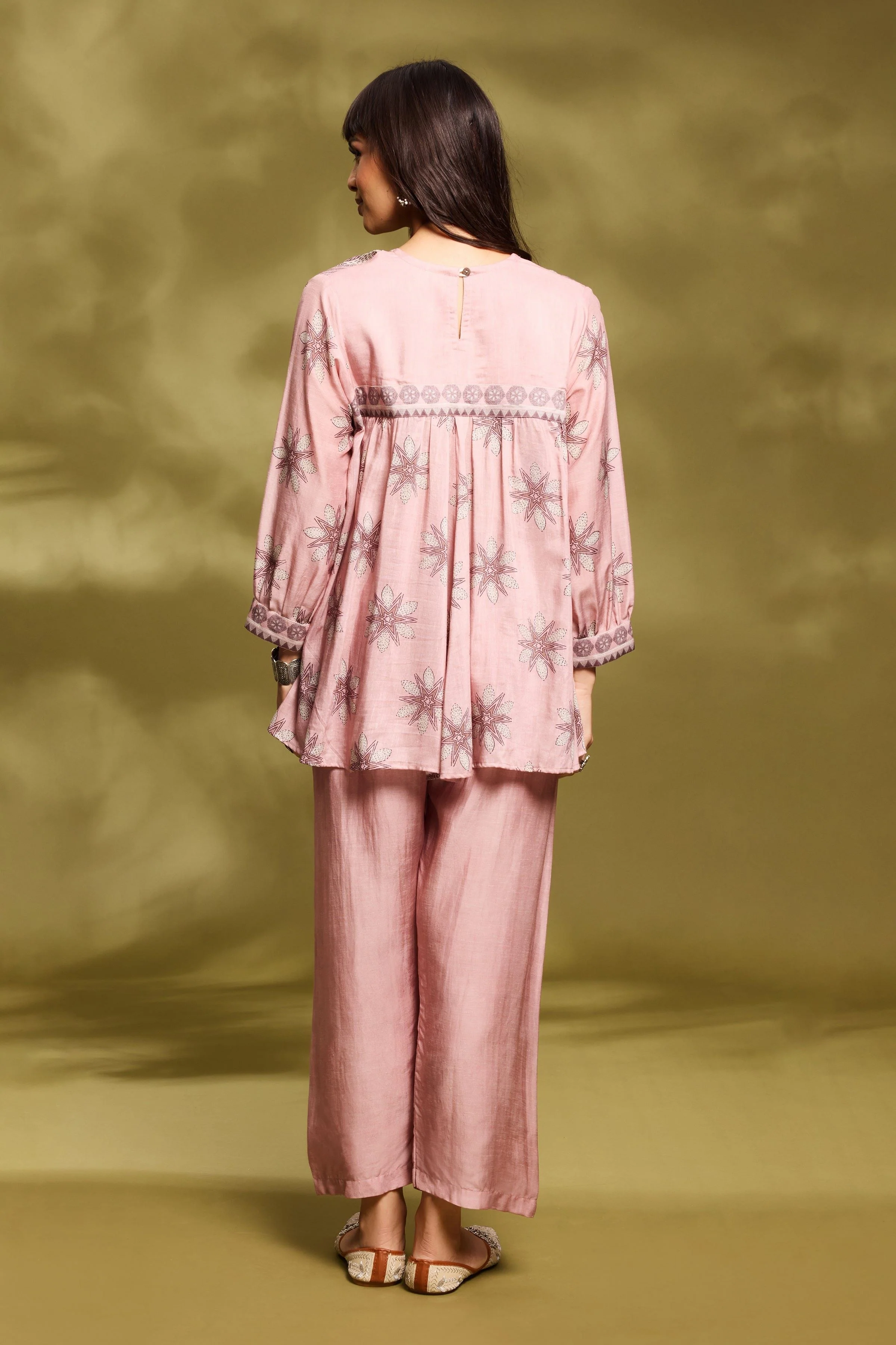 Pink Ethnic Co-Ord Set - Image 3