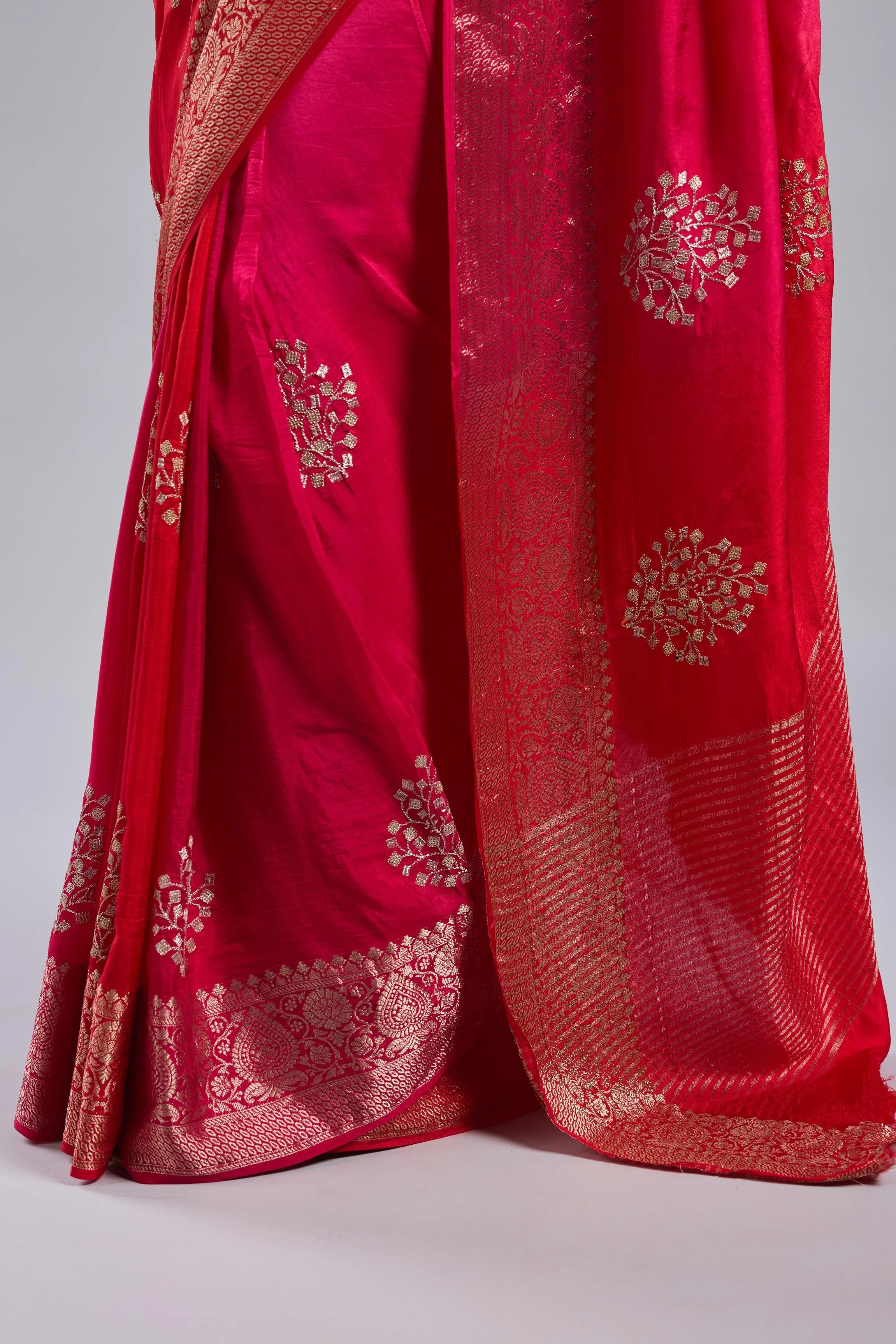 Pink Ombre Dyed Premium Silk Saree - Image 10