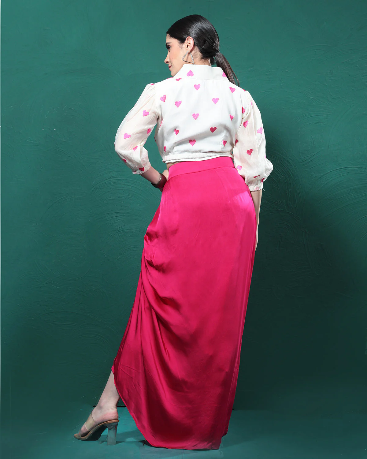 Pink Lady Formal Shirt Skirt Dress - Image 3