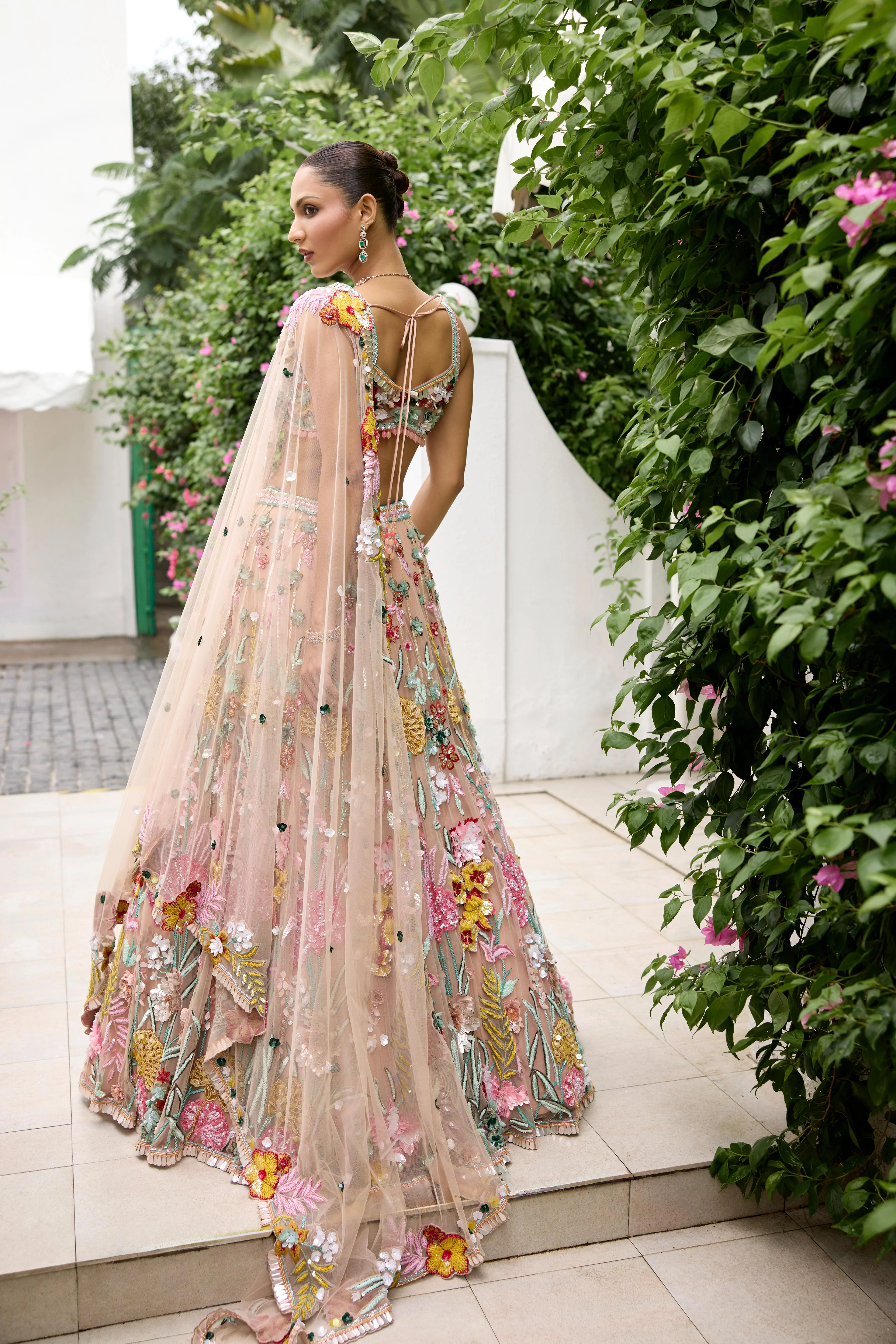 Soft Peach Embellished Premium Lehenga Set - Image 4
