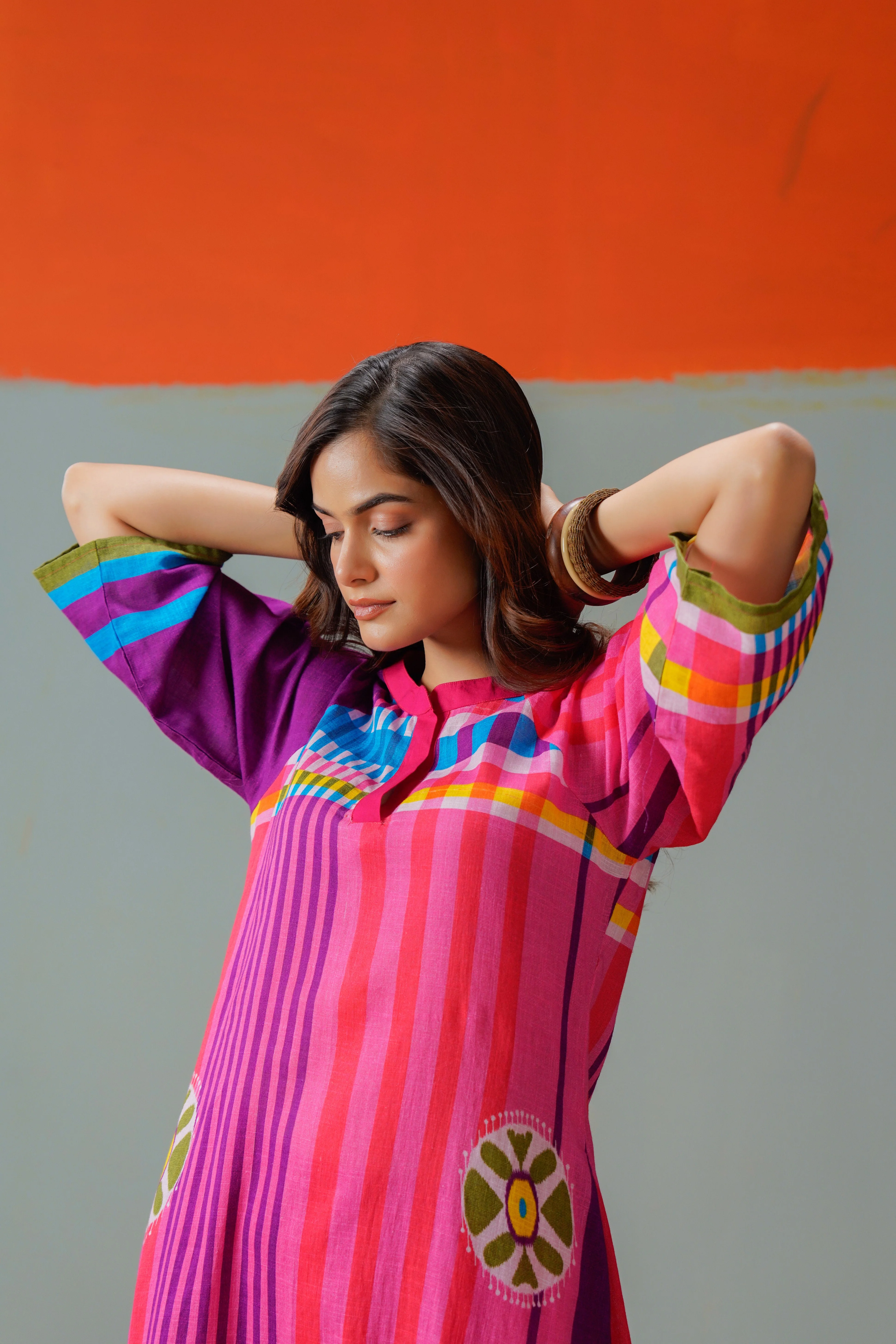 Prism Bloom Printed Cotton Kurta Set - Image 3