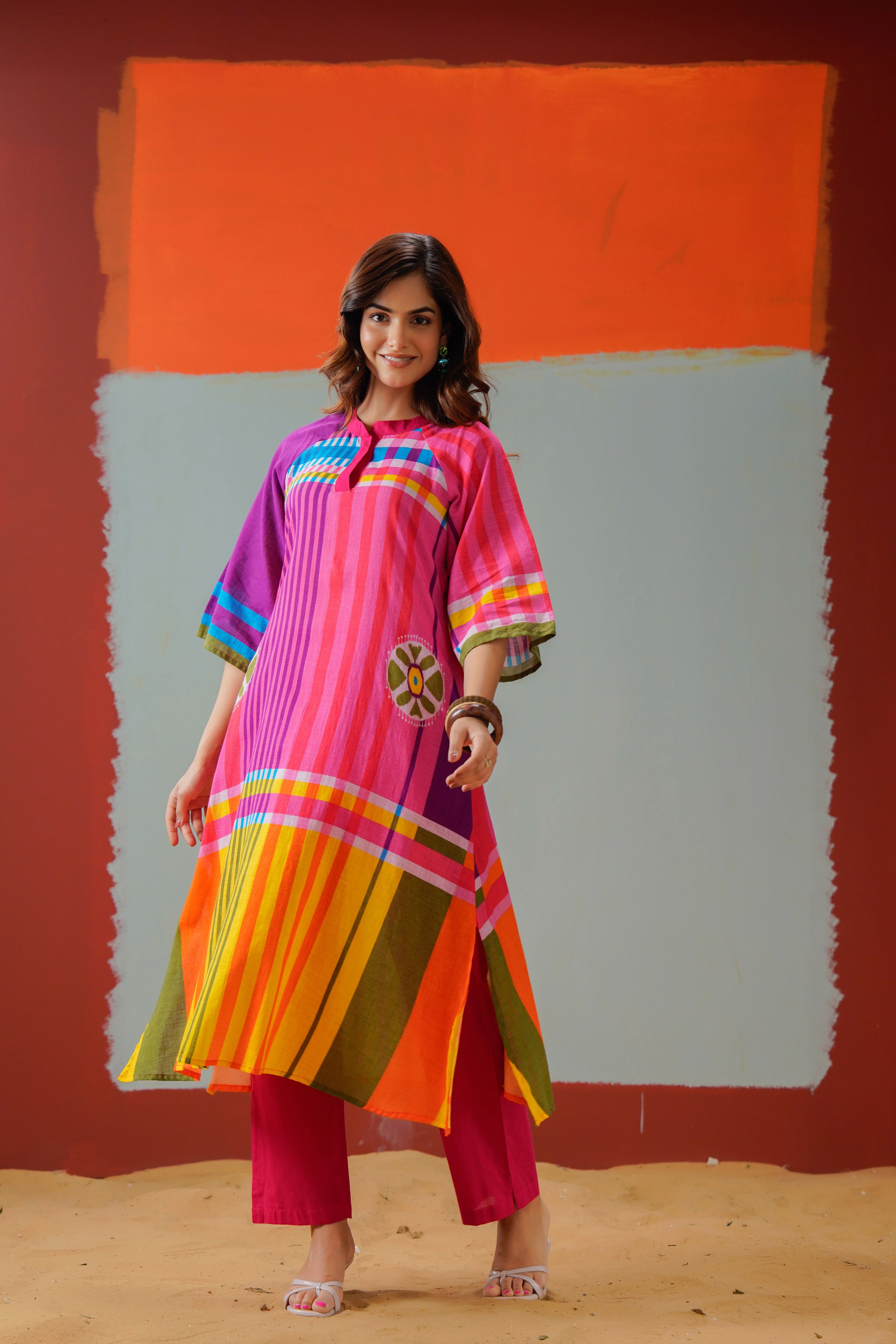 Prism Bloom Printed Cotton Kurta Set - Image 5