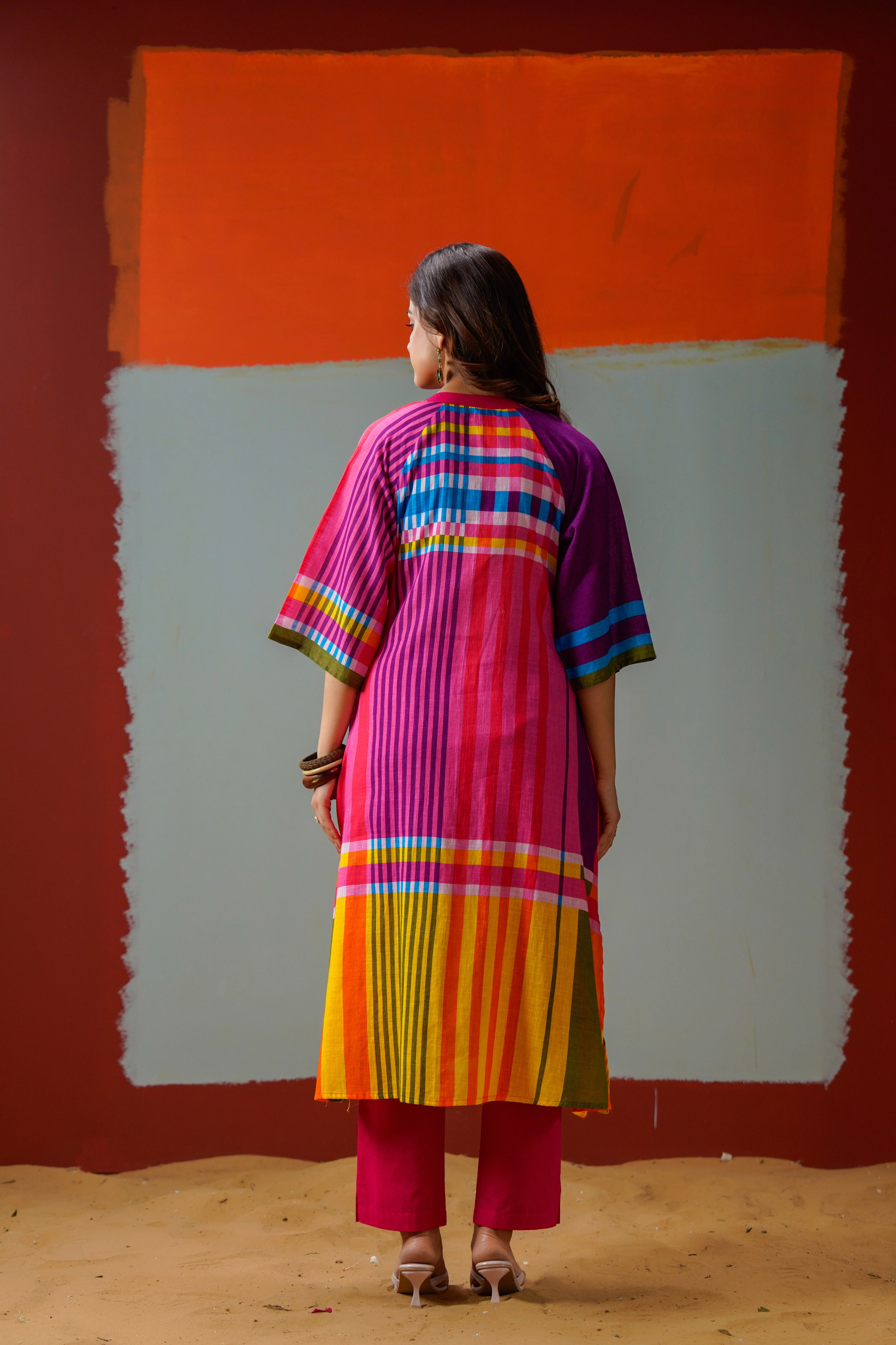Prism Bloom Printed Cotton Kurta Set - Image 8