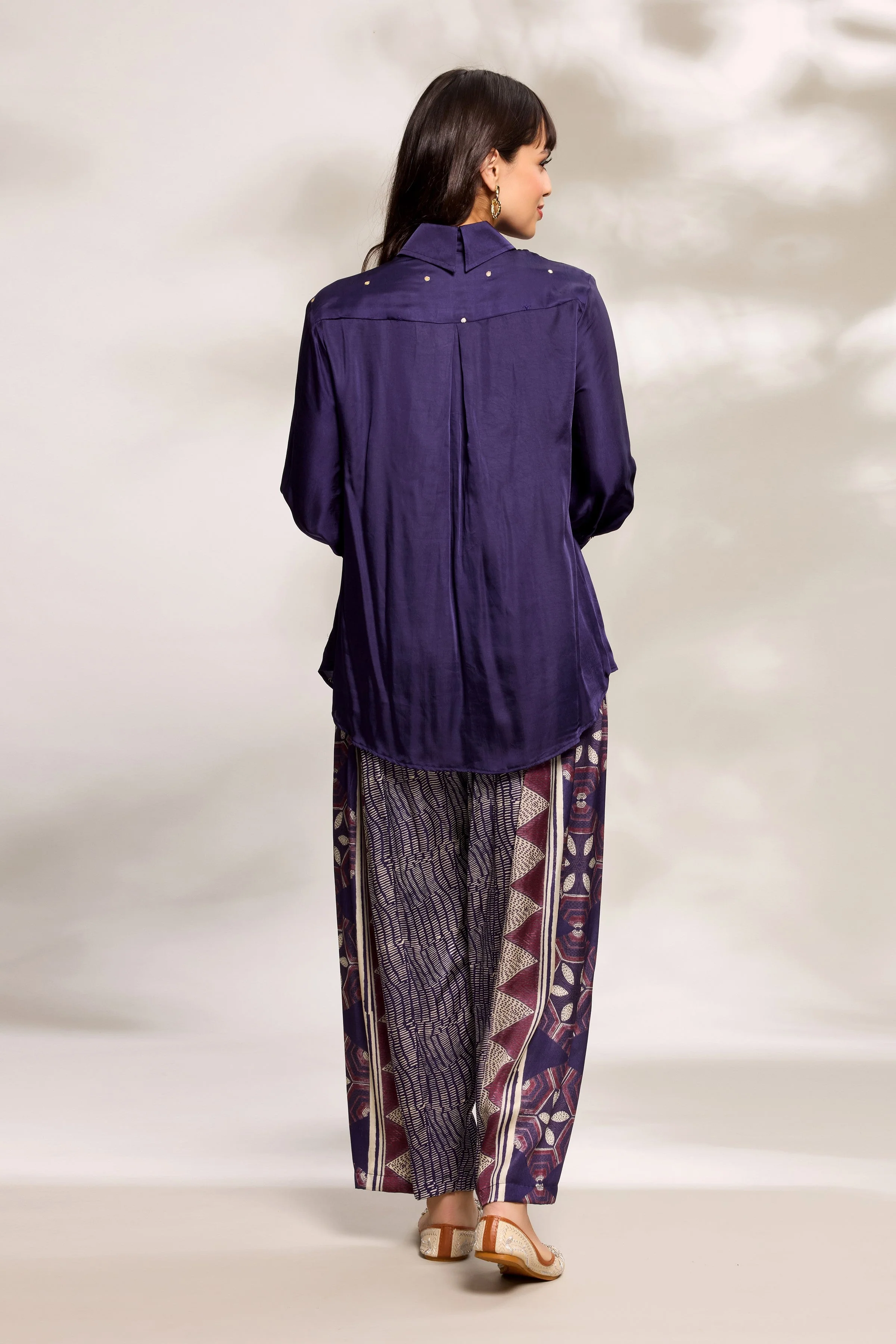 Purple Minimal Embellished Co-Ord Set - Image 3