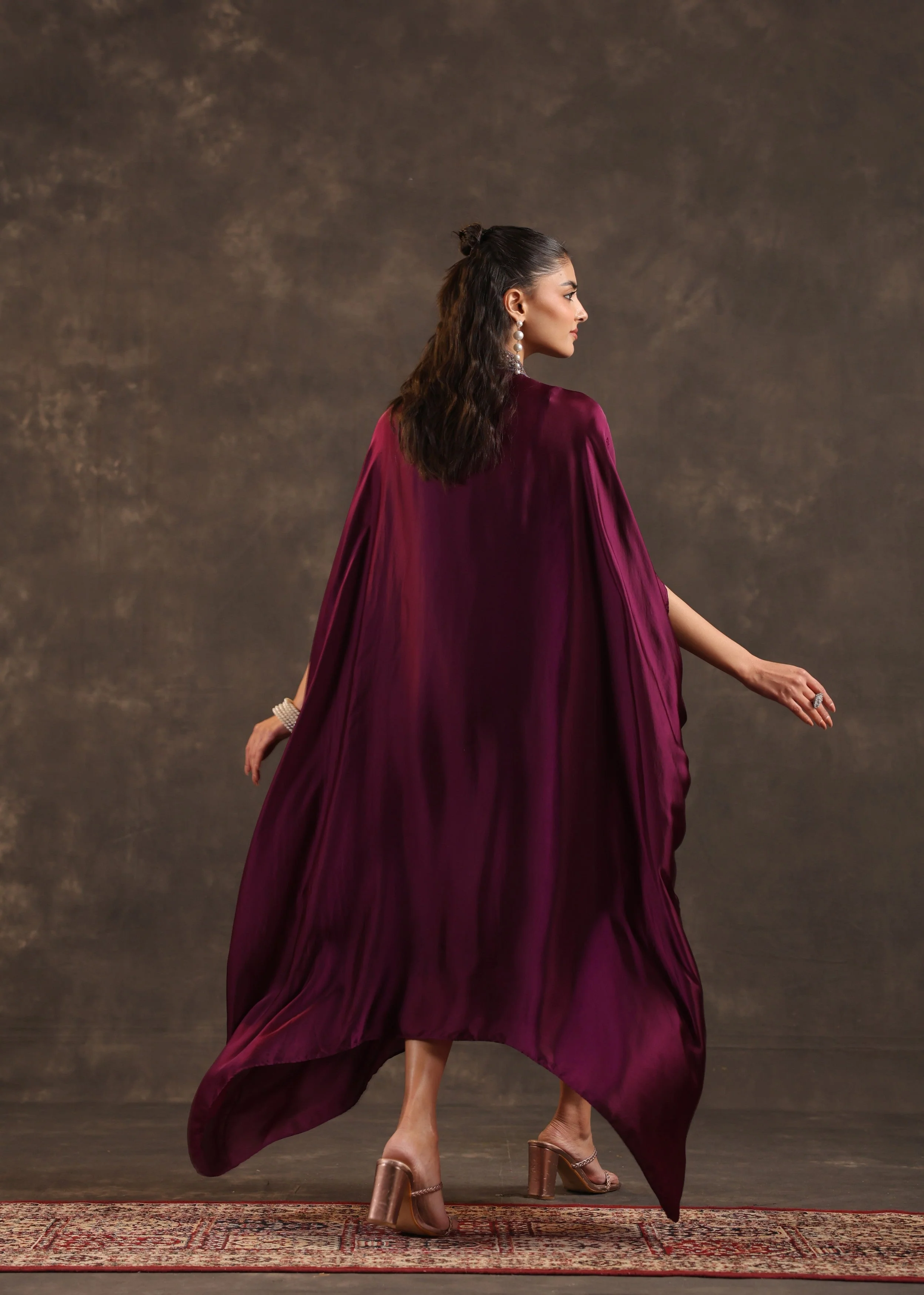 Mulberry Regal Embellished Satin Silk Dress - Image 5