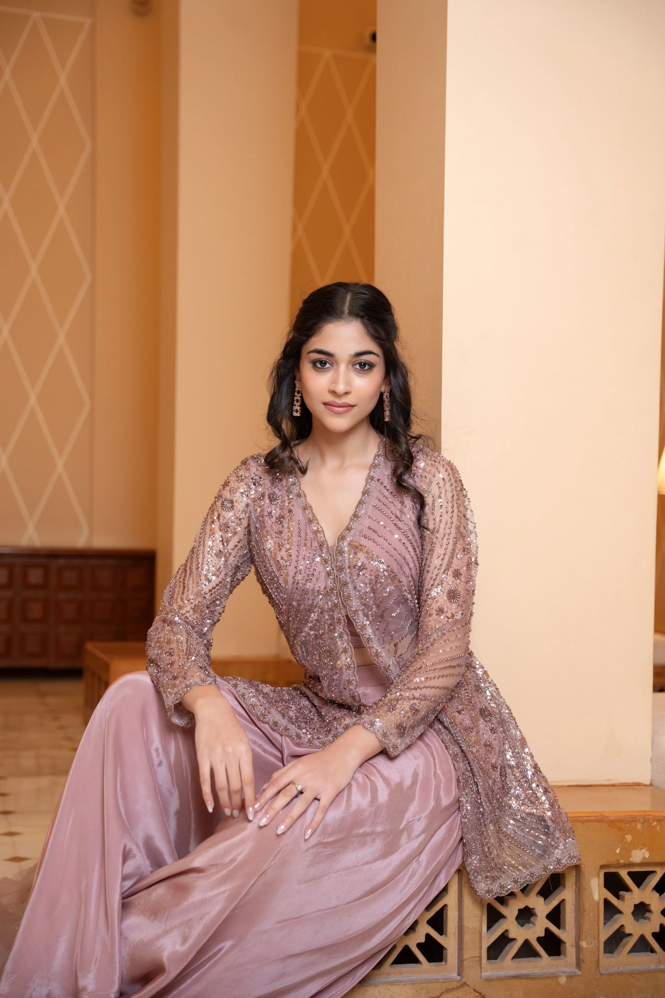 Rose Mauve Palazzo Set - Image 2