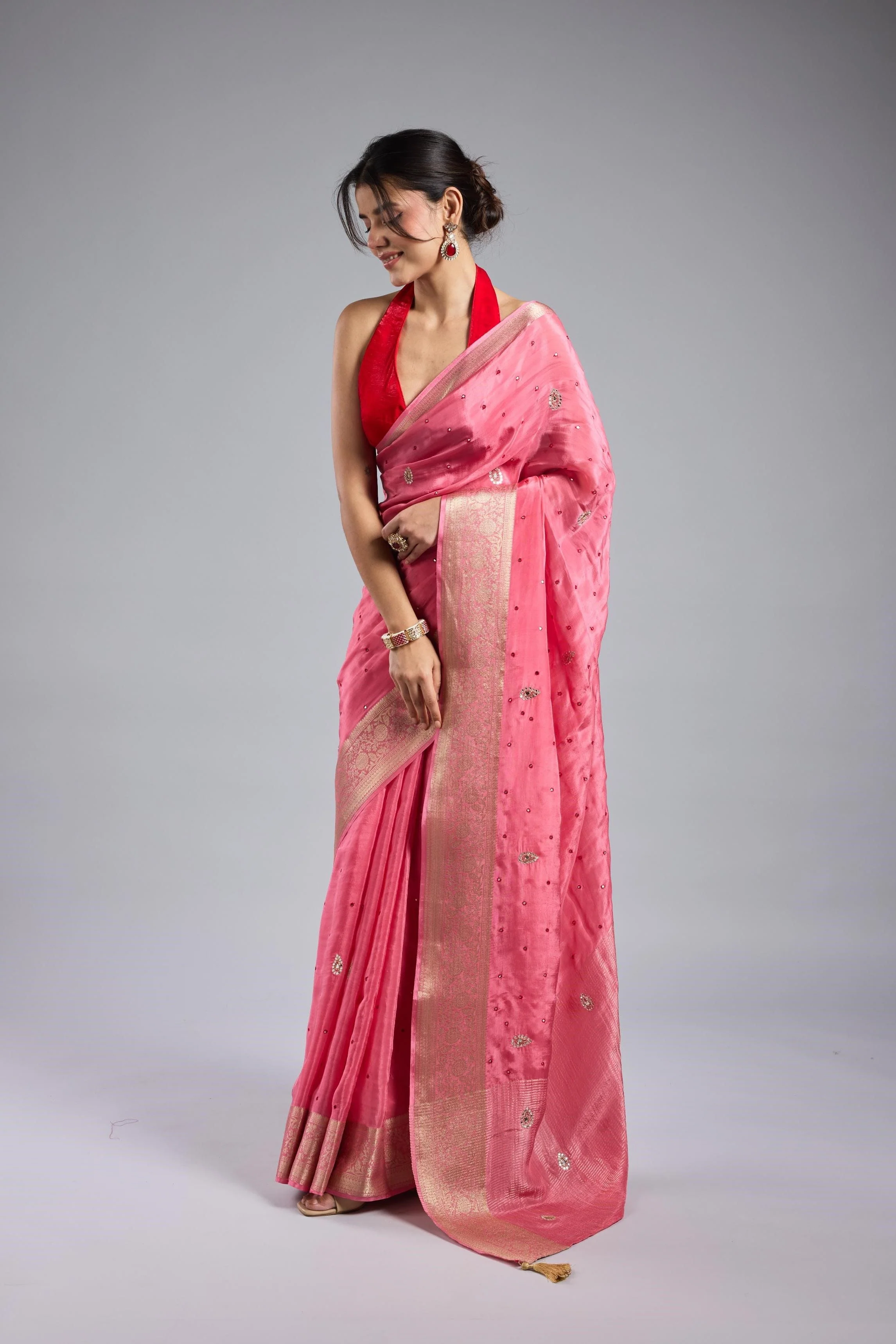 Rose Rani Dola Silk Saree - Image 3