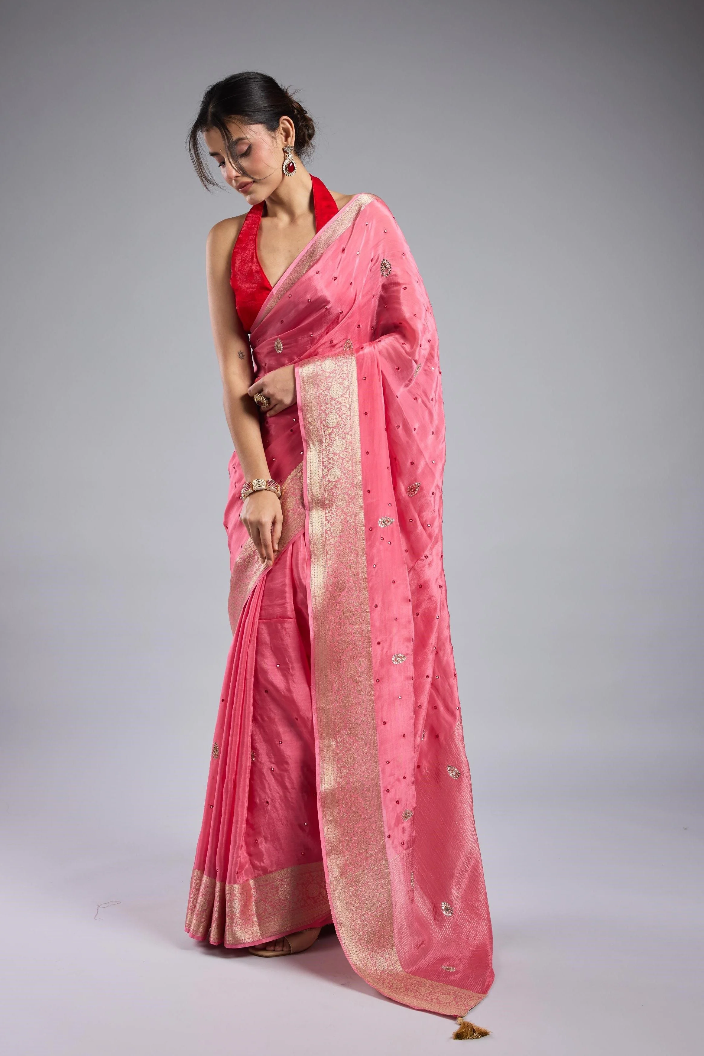 Rose Rani Dola Silk Saree - Image 4
