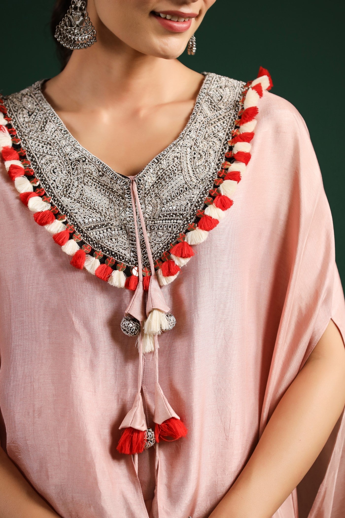 Soft Peach Embellished Palazzo Set - Image 5