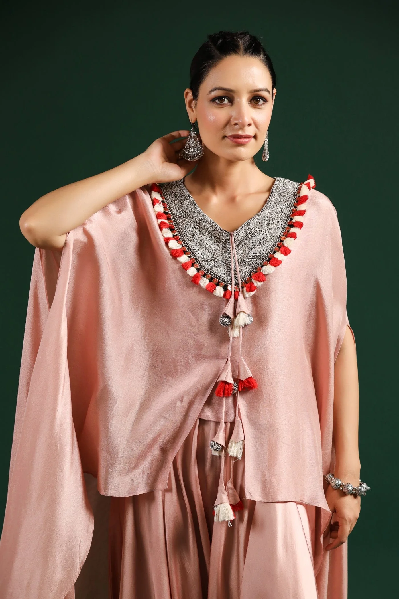Soft Peach Embellished Palazzo Set - Image 6