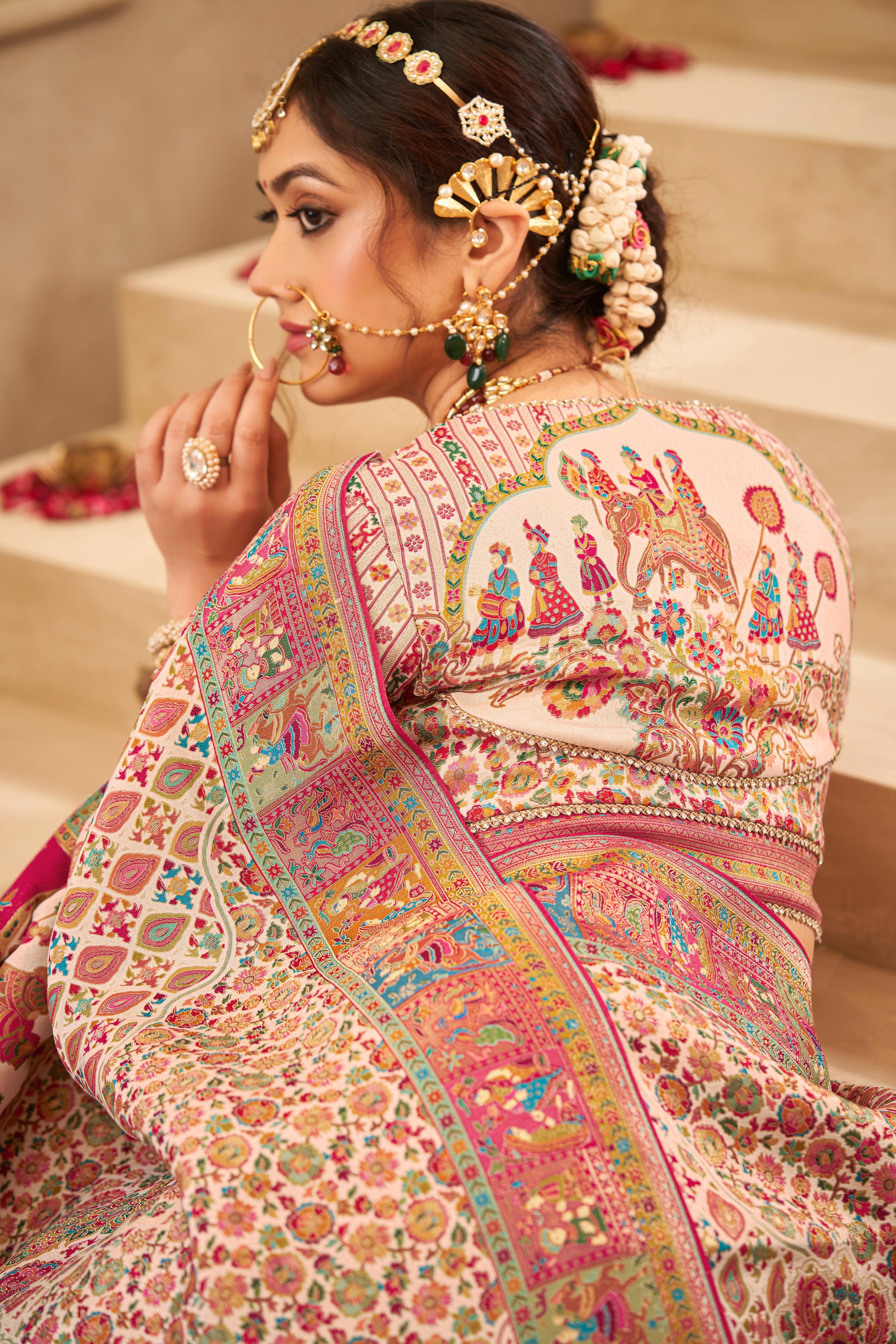 Elegant Black Digital Printed Silk Saree - Image 2