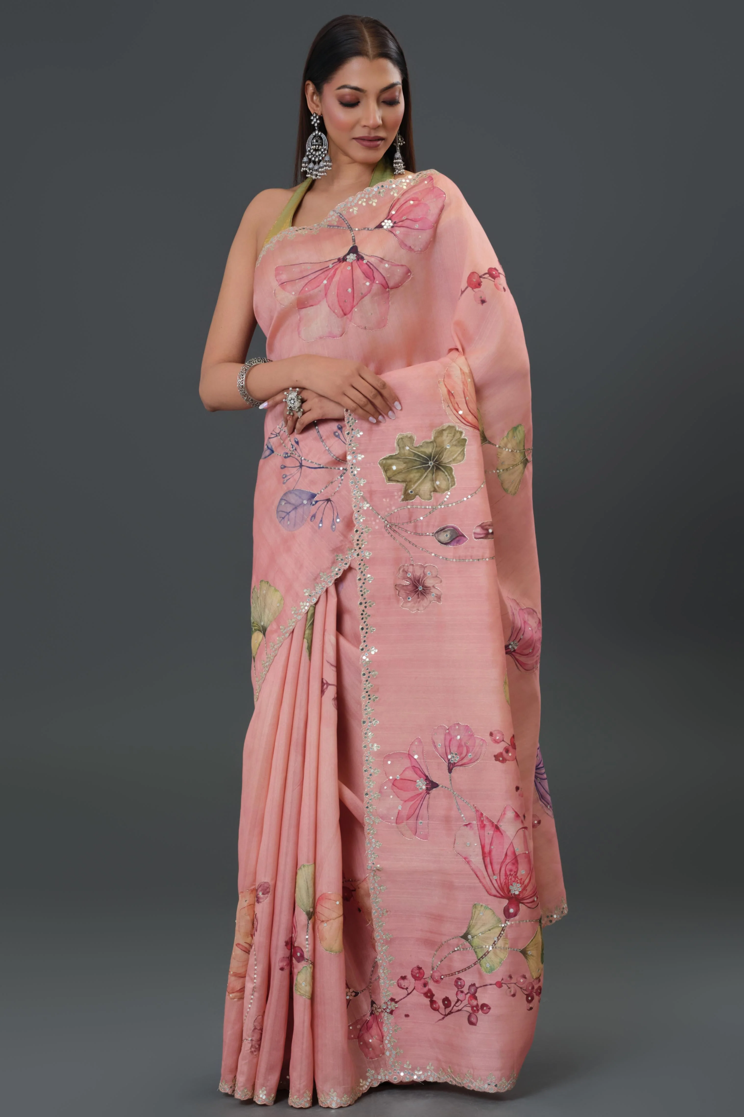 Pink Affair Tussar Silk Saree - Image 8