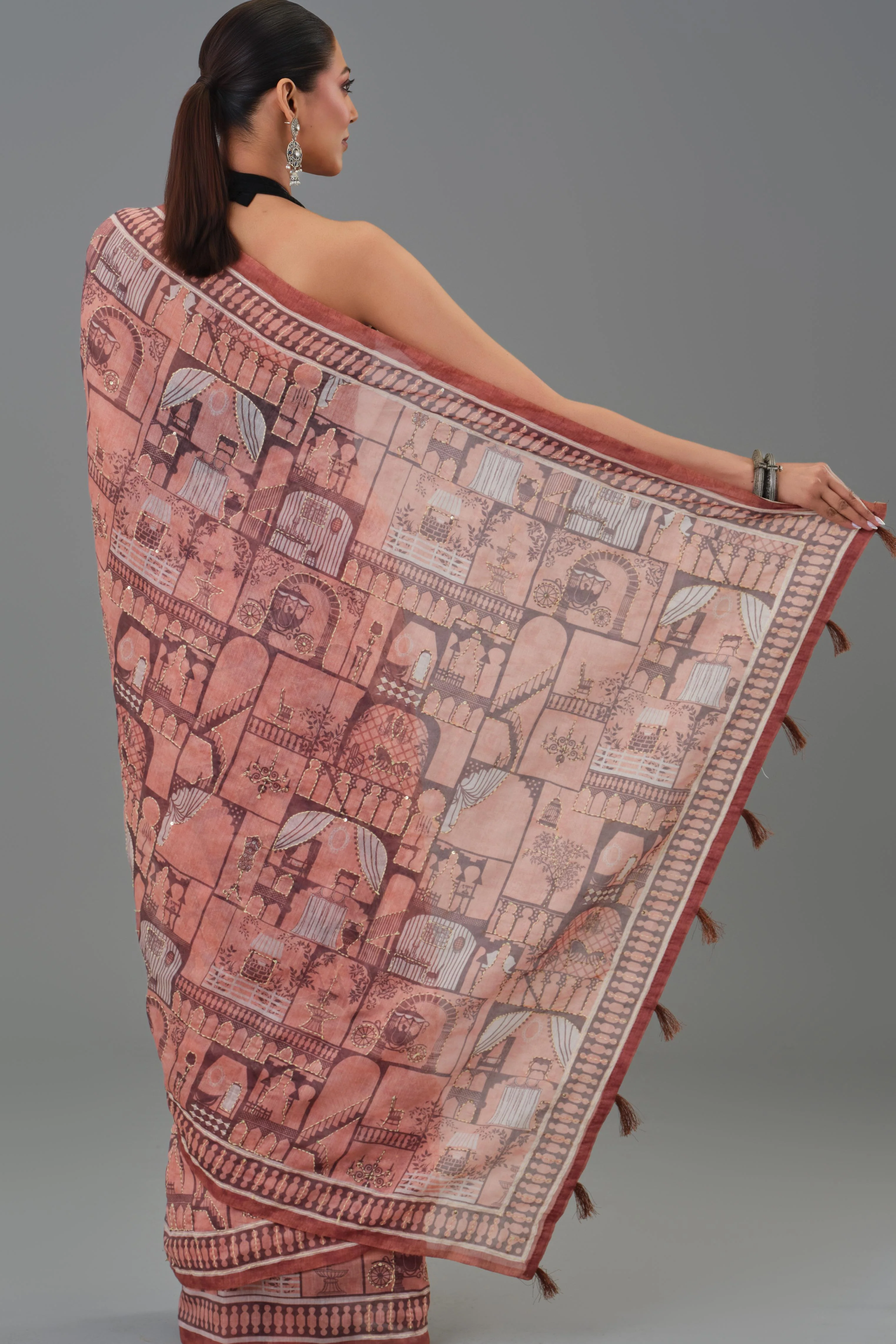 Canvas Story Tussar Silk Saree - Image 3
