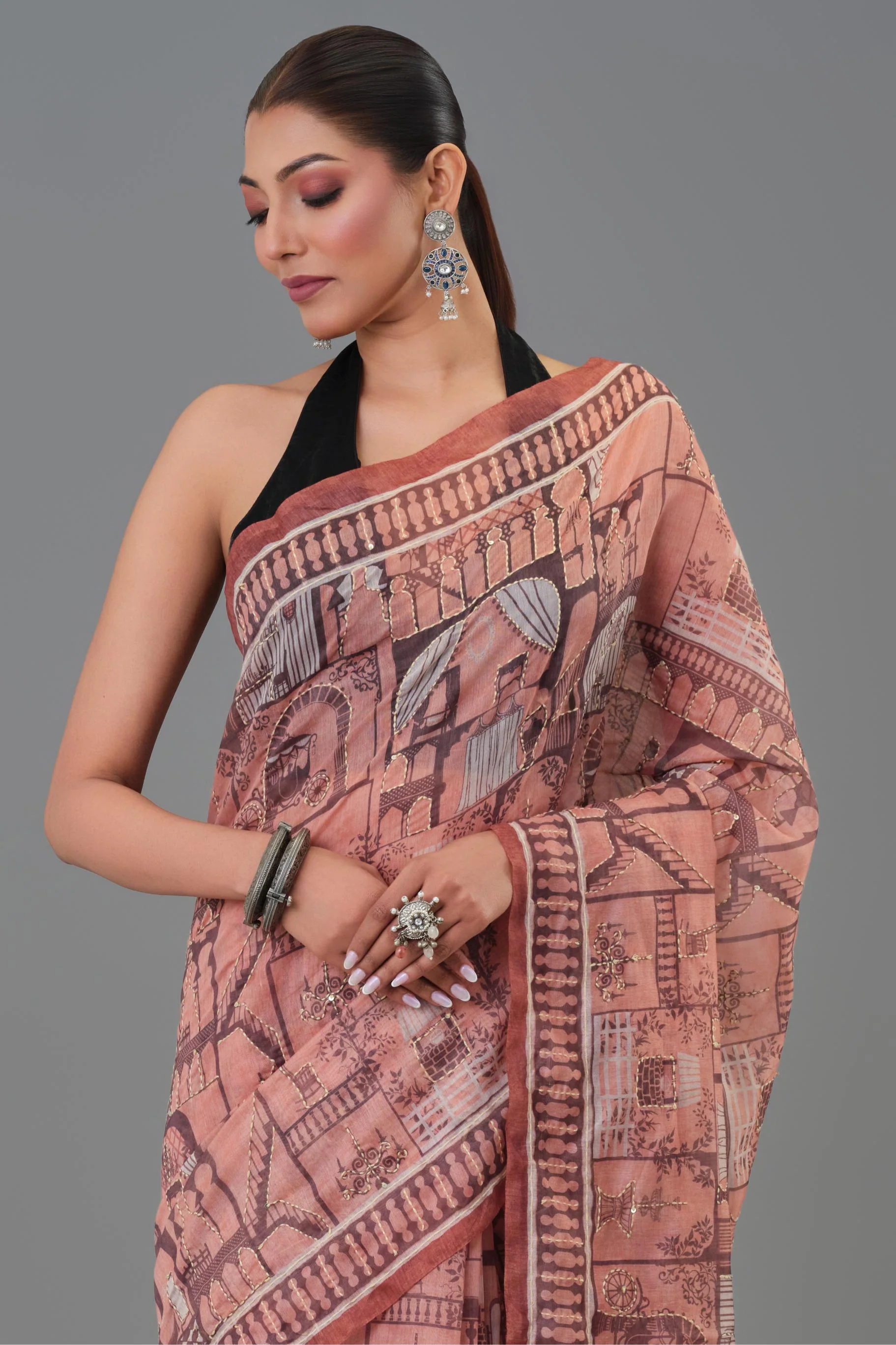 Canvas Story Tussar Silk Saree - Image 4