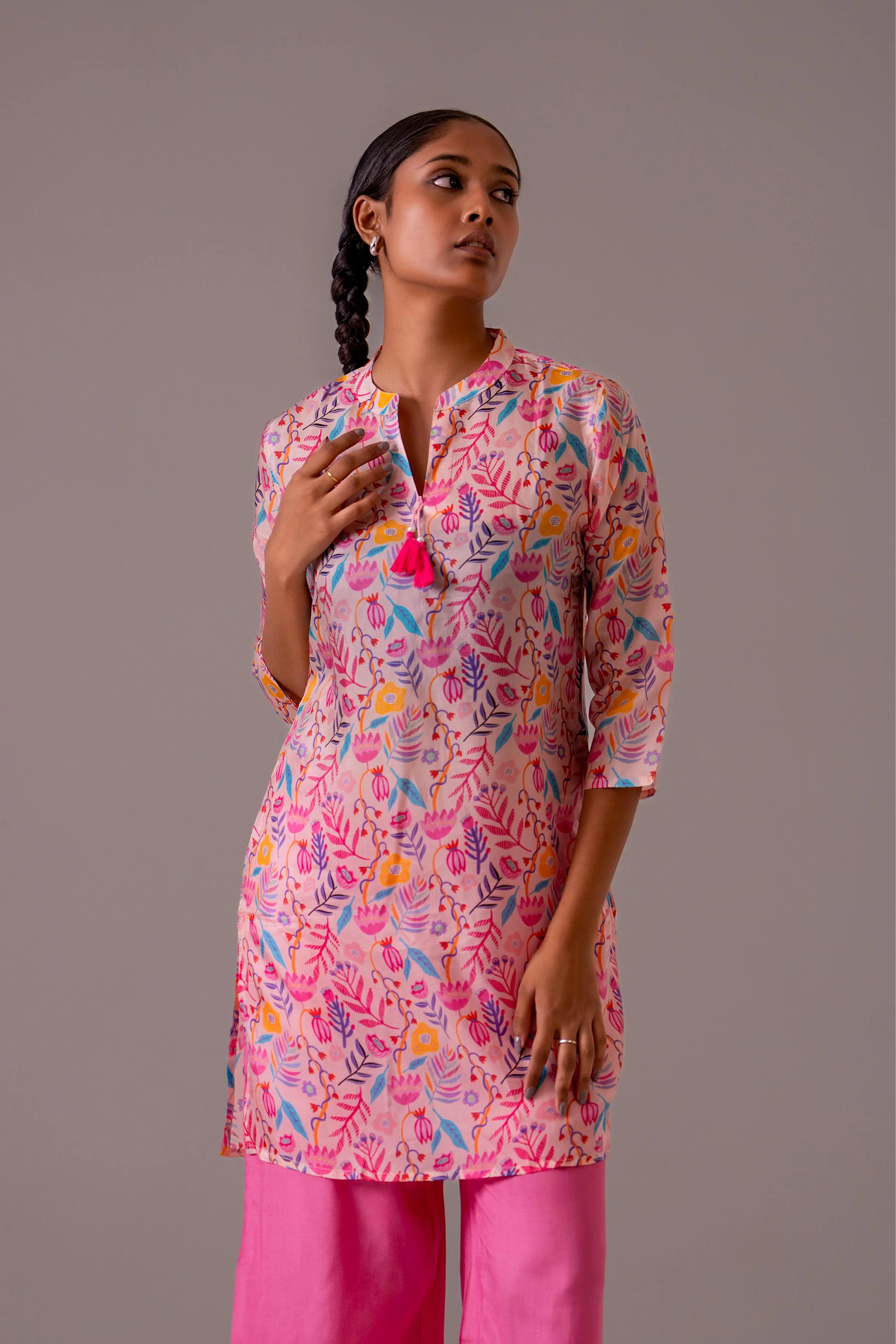 Vibrant Pink Floral Co-Ord Set - Image 2
