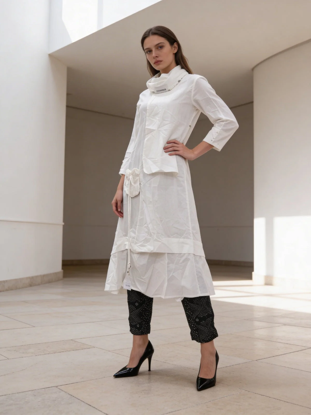 White Printed Organic Cotton Co-Ord Set
