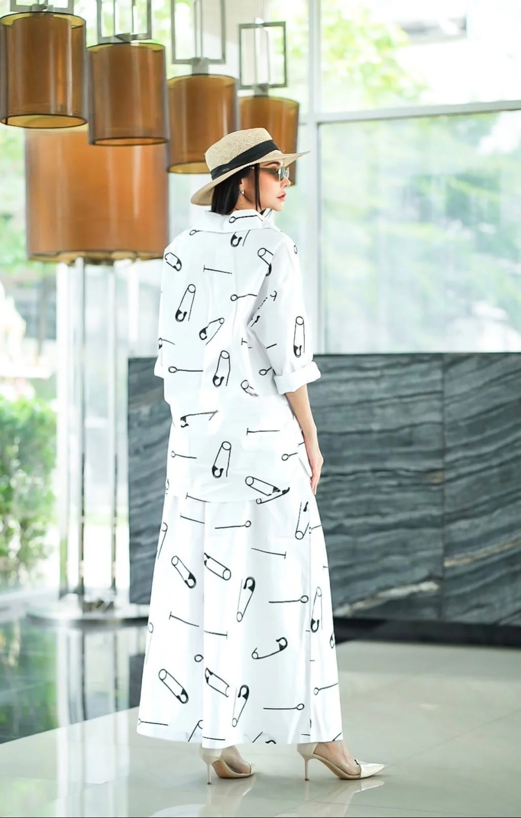 White Sublimation Print Co-Ord Set - Image 2